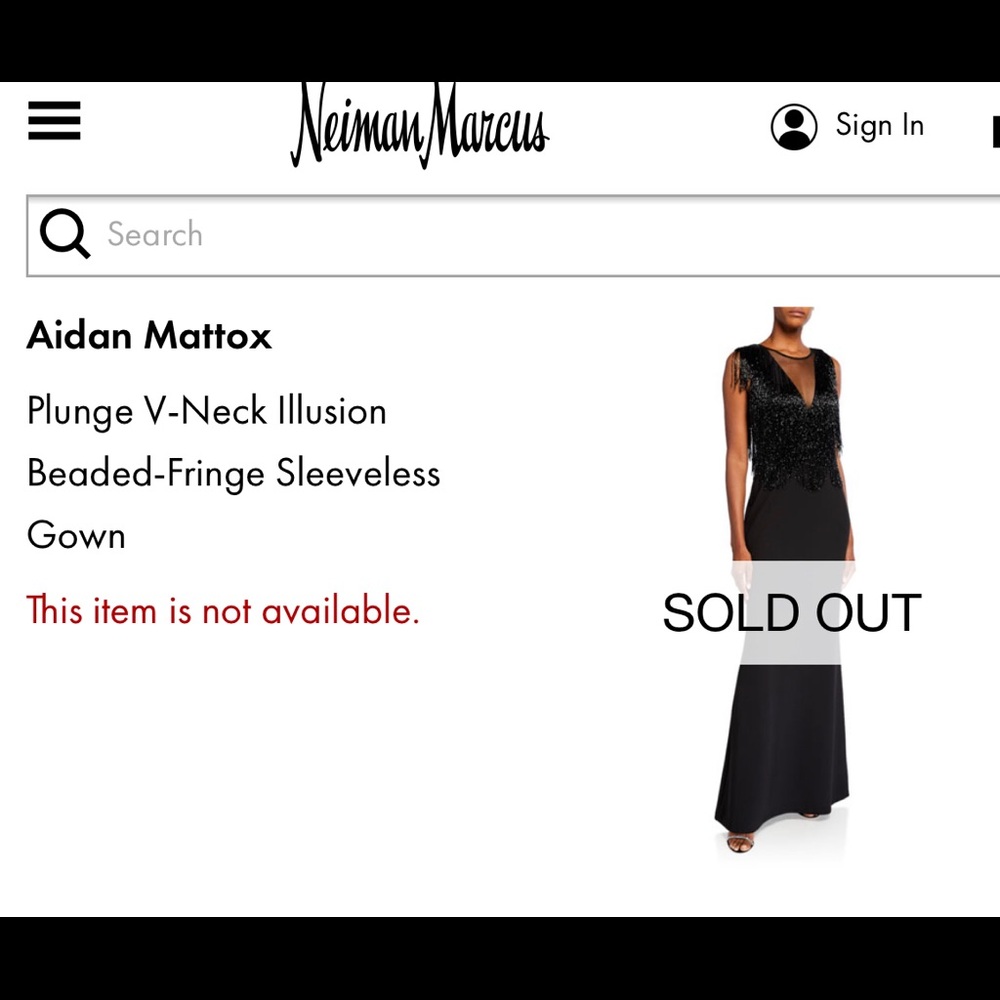 Aidan Mattox gown. NWOT - Picture 4 of 12